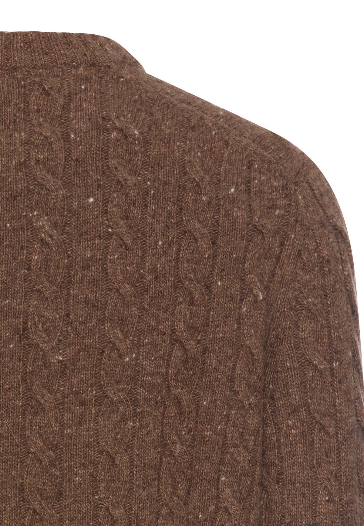 Zopfmuster Strickpullover mit Merinowolle (Sepia Brown)