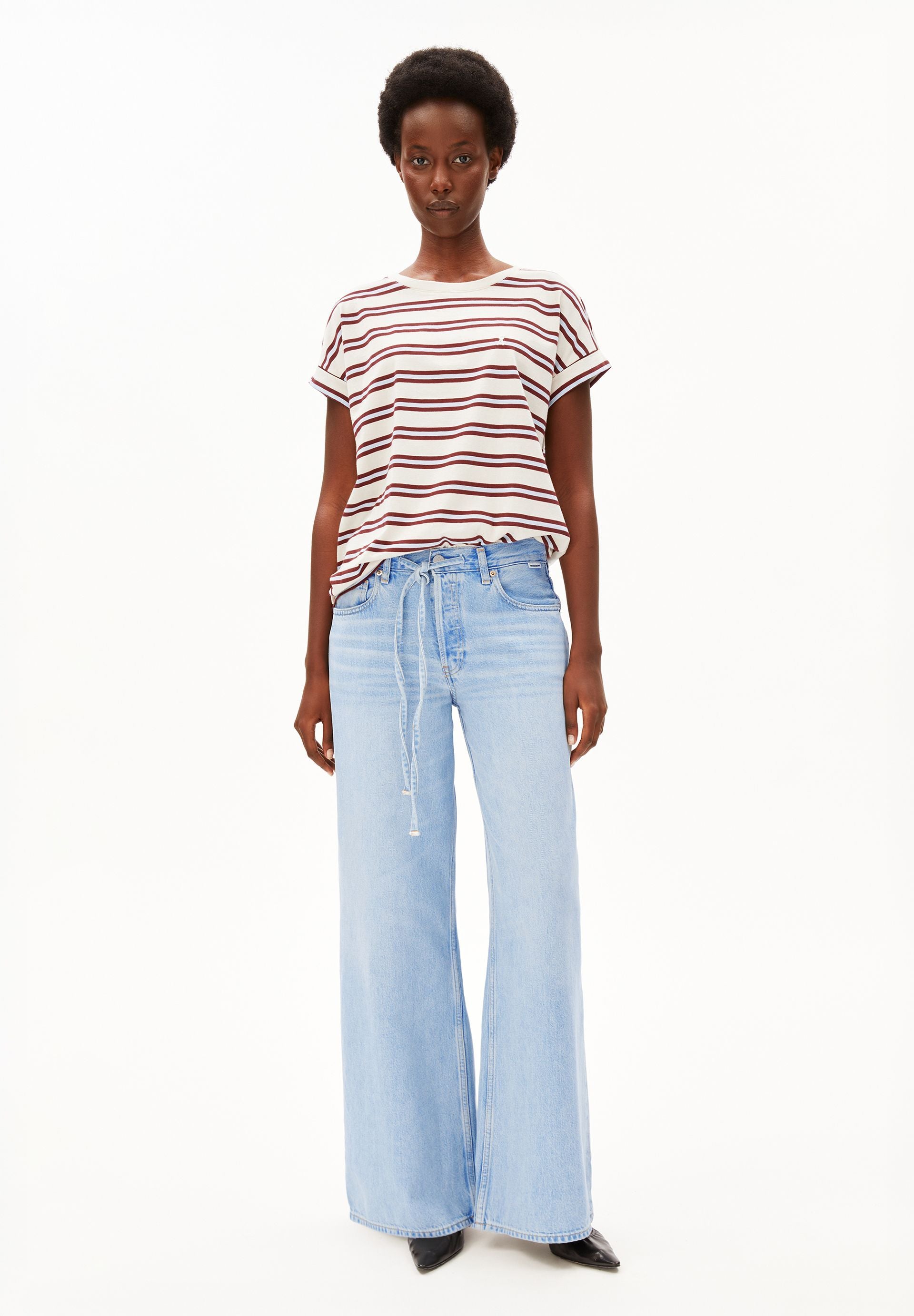 Idaara Stripe T-shirt (Undyed-velvet R)