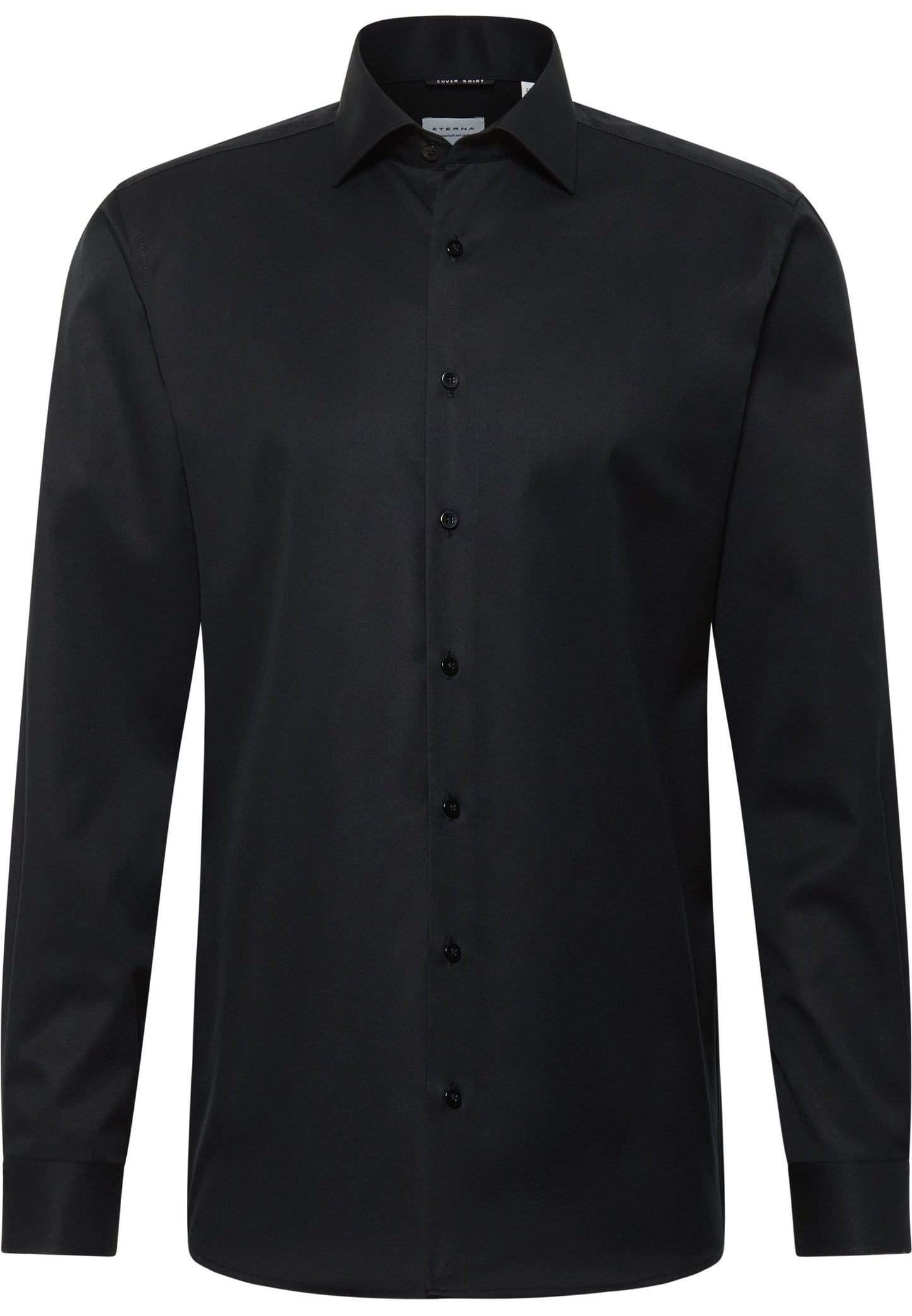 ETERNA unifarbenes Cover Shirt MODERN FIT (Schwarz)