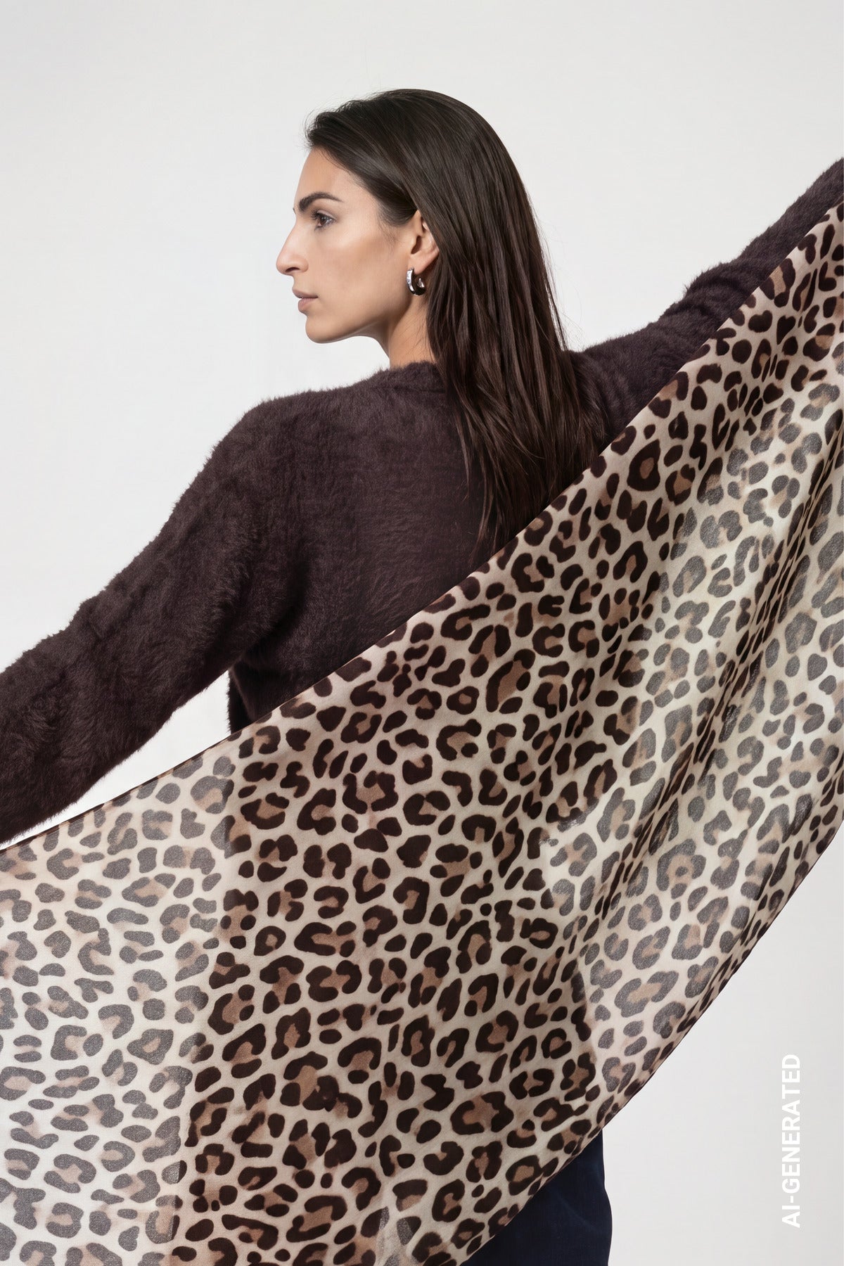 Schal mit Leoprint (Hazel Gemustert)