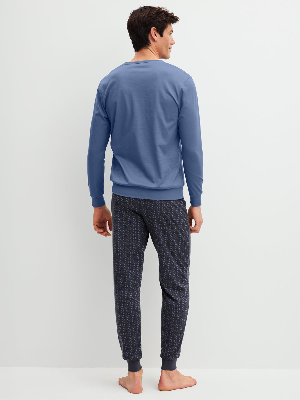 HERREN Pyjama mit Bündchen (Coastal Fjord)