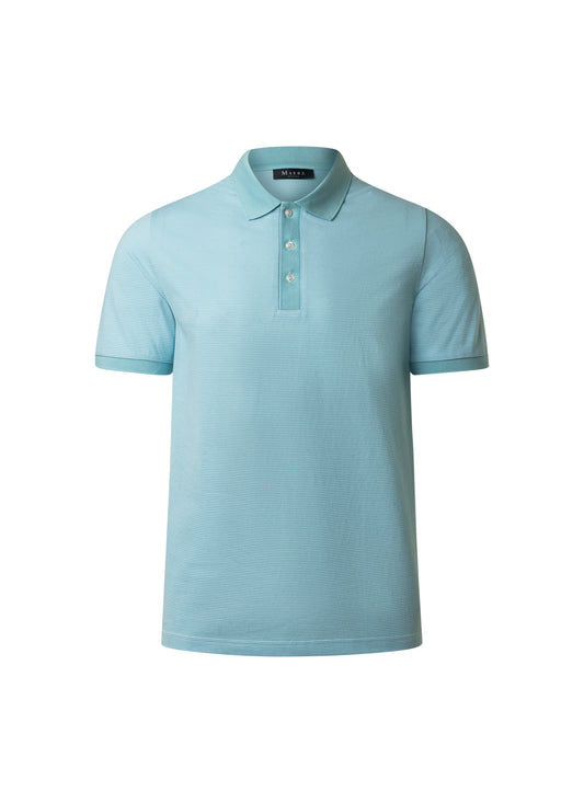 Poloshirt, Knopf 1/2 Arm (Bright Aqua)