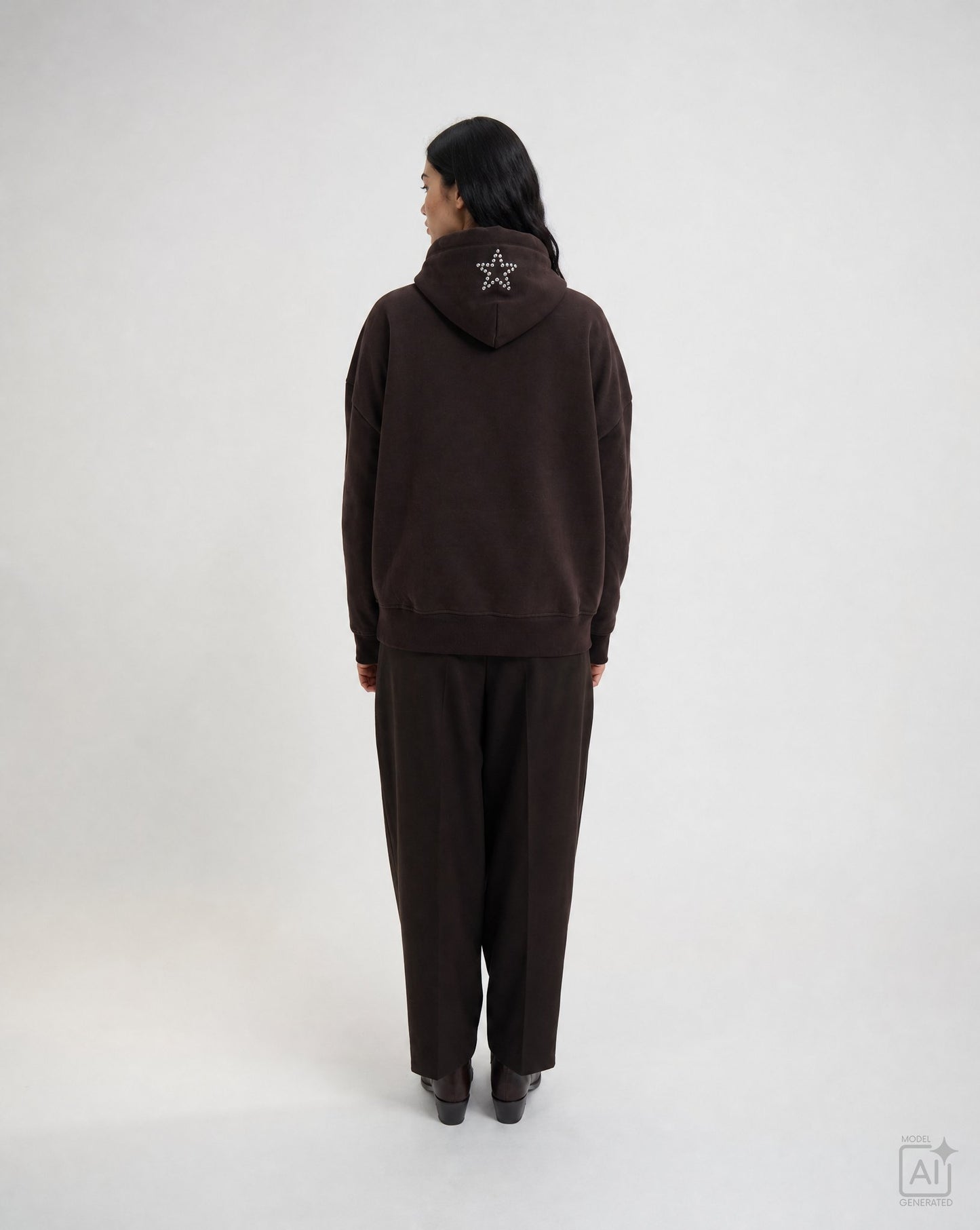 Oversize Crazy Hoodie (Dark Choc)