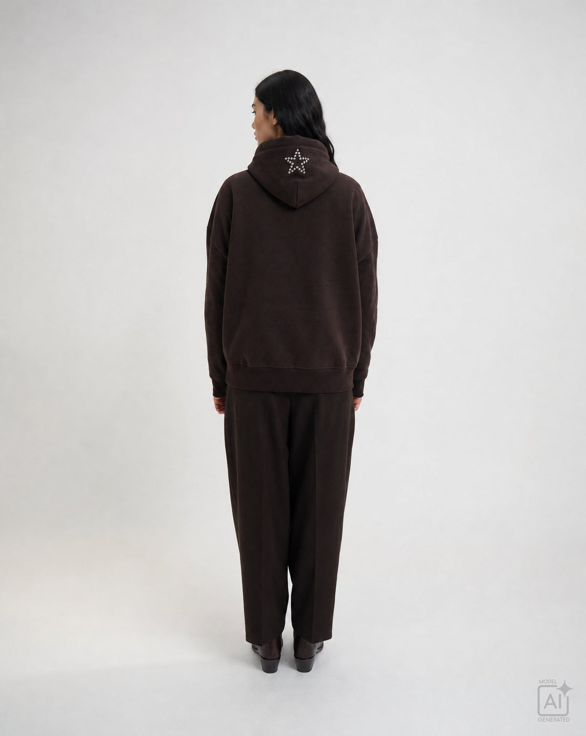 Oversize Crazy Hoodie (Dark Choc)