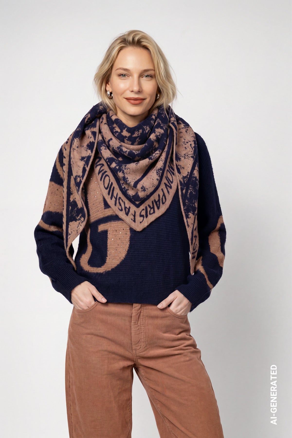 Schal mit Jacquard-Muster (Tiramisu Gemuste)