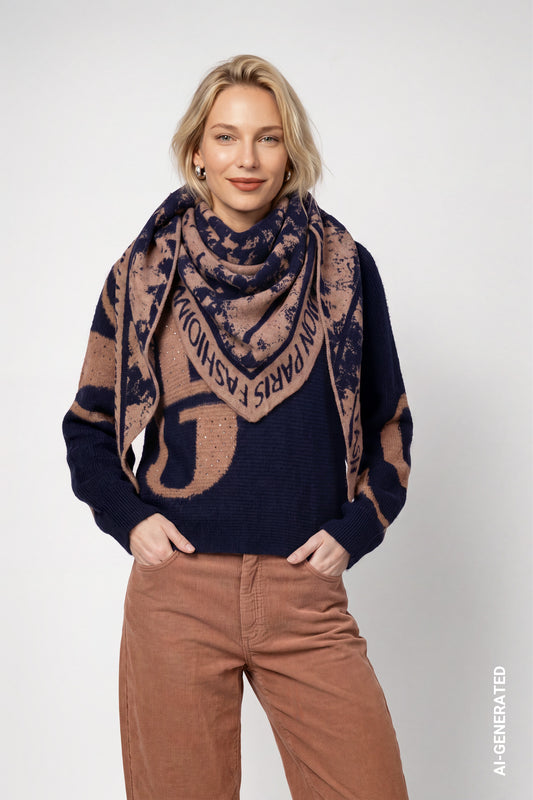 Schal mit Jacquard-Muster (Tiramisu Gemuste)