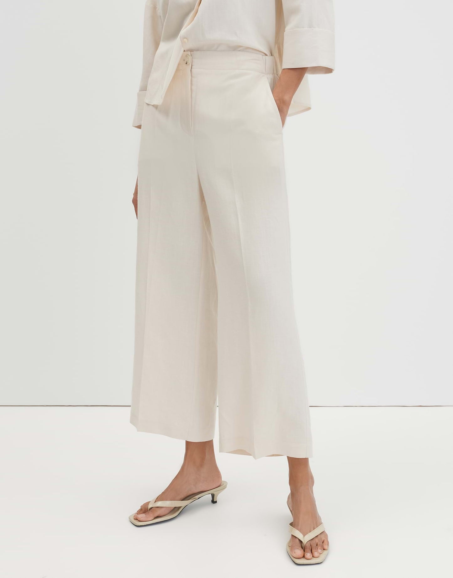 Celino cropped linen (Natural Glaze)