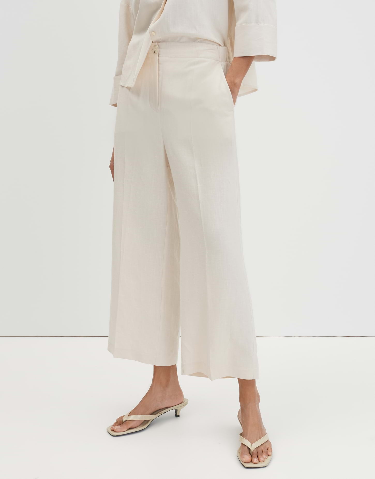Celino cropped linen (Natural Glaze)