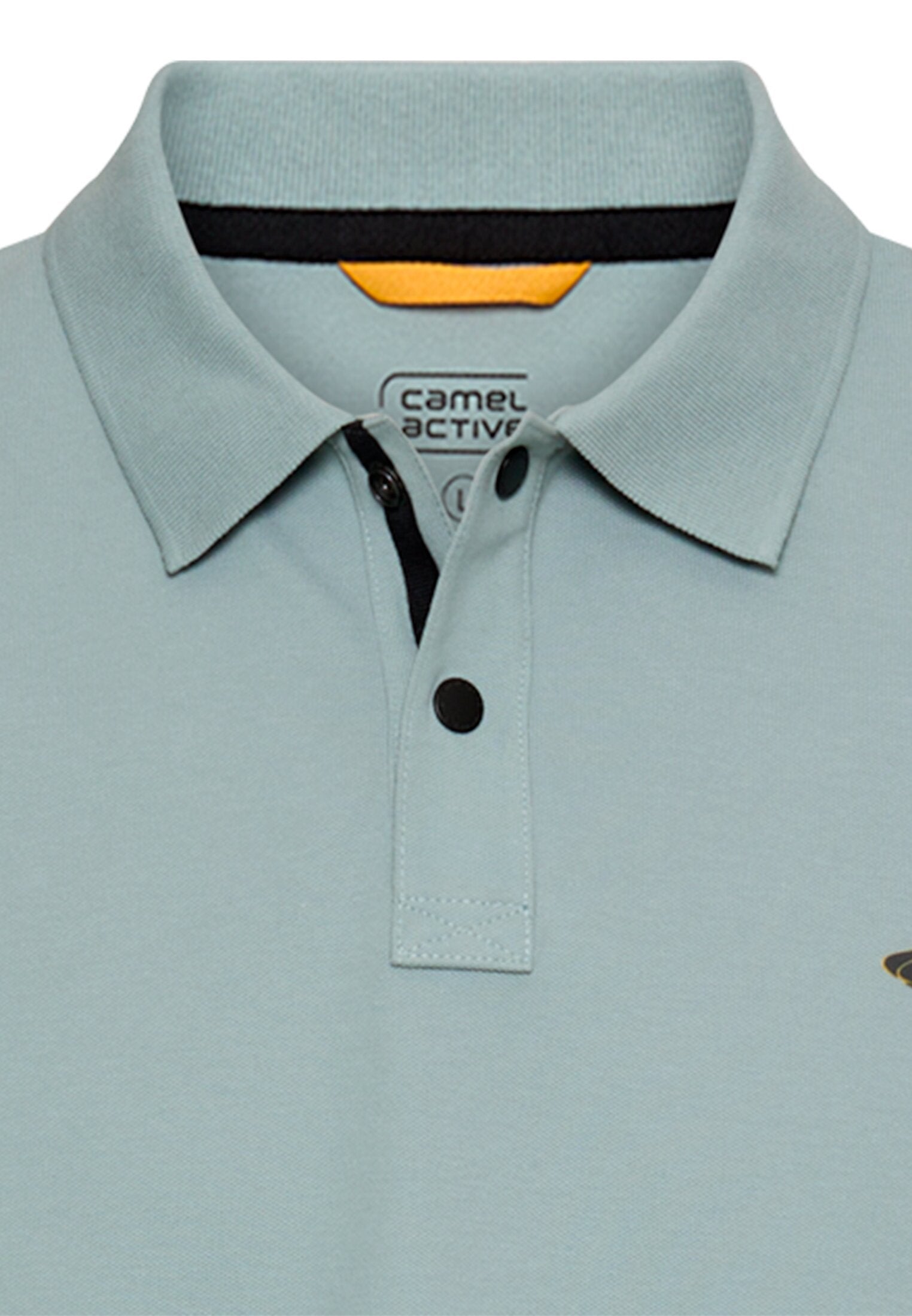 Poloshirt mit Kontrastdetails (Aqua Blue)