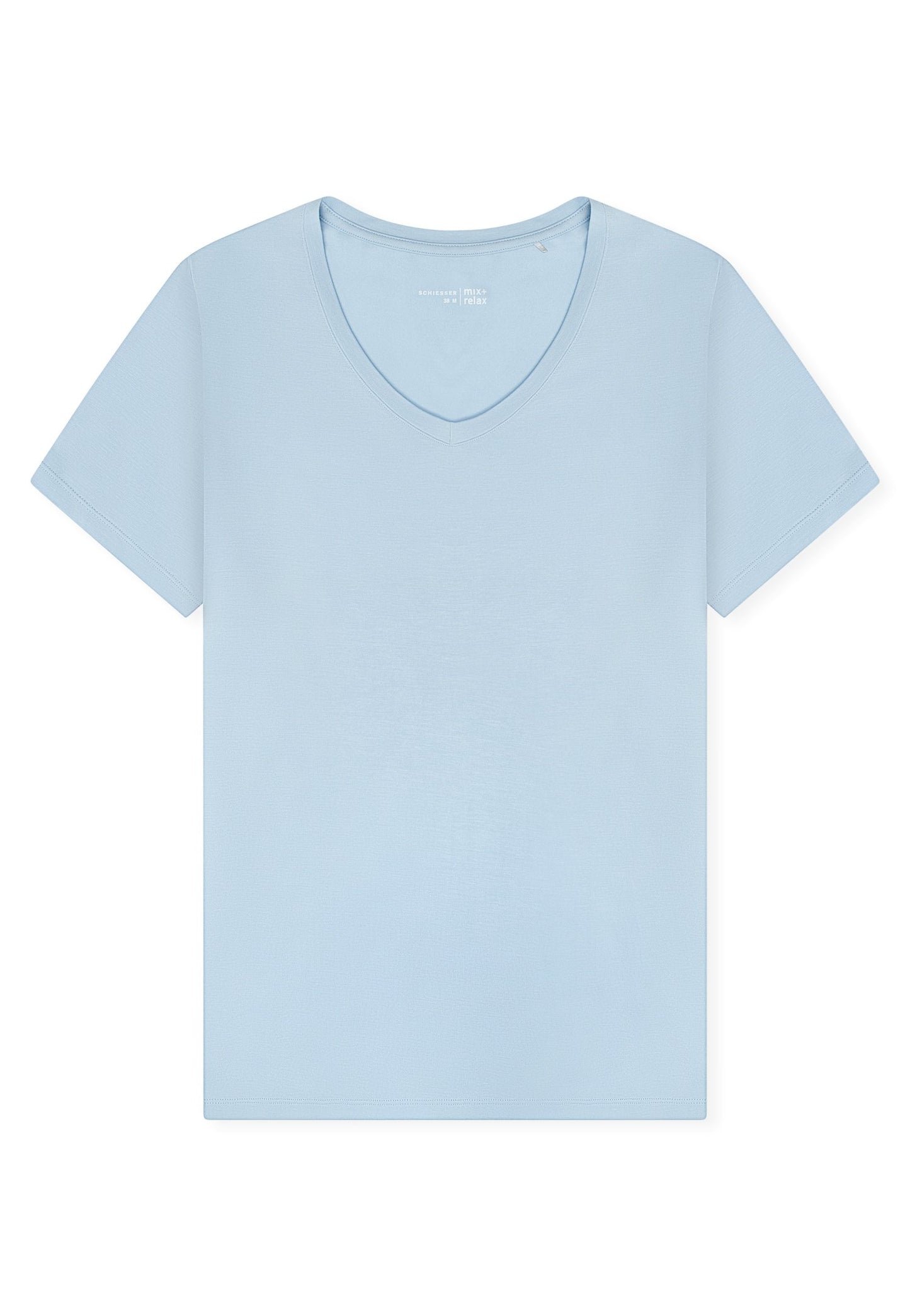 T-Shirt V-Ausschnitt (Hellblau)