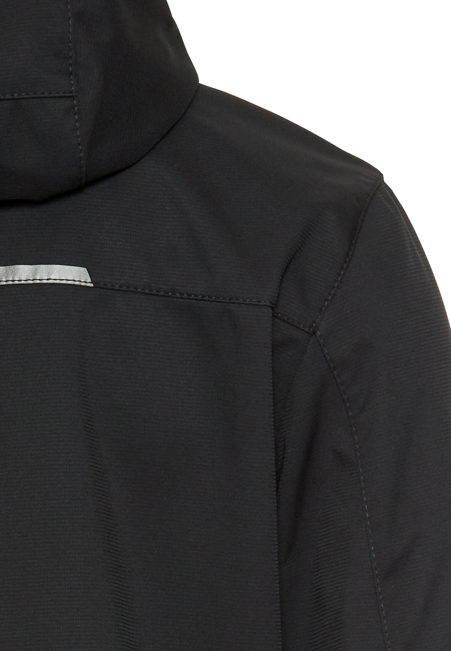 Wasseravbweisende Softshell-Jacke mit abnehmbarer Kapuze (Asphalt)