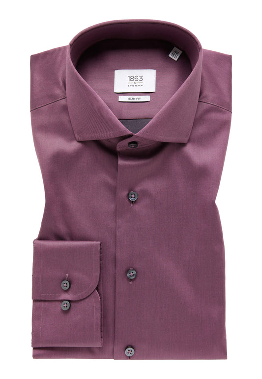 ETERNA unifarbenes Gentle Shirt SLIM FIT (Flieder-lila)