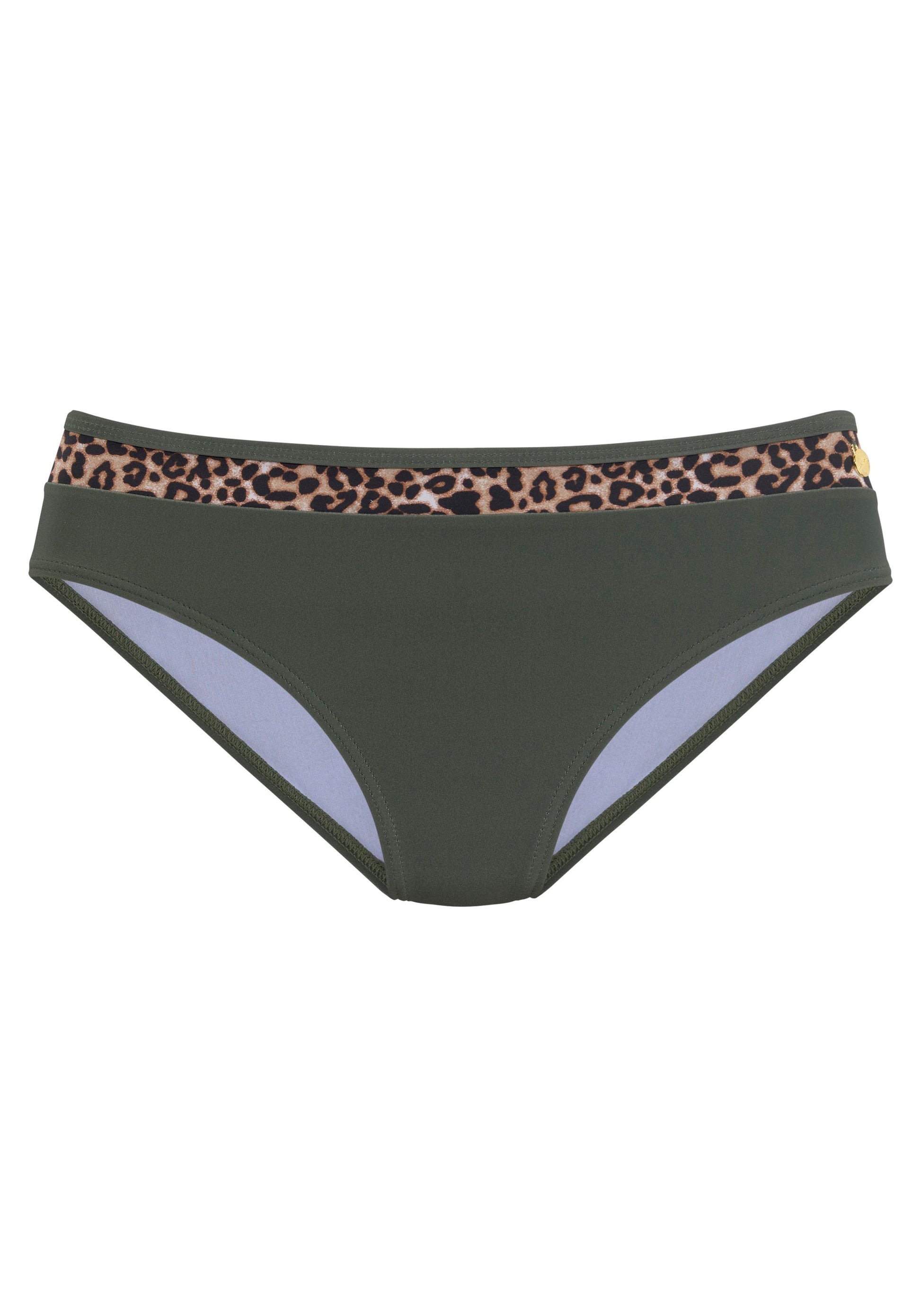lascana Bikinihose normal (Oliv-leo)