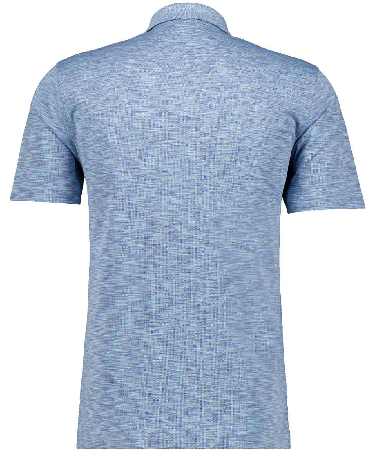Softknit-Polo "space dye" (Blau Moul)