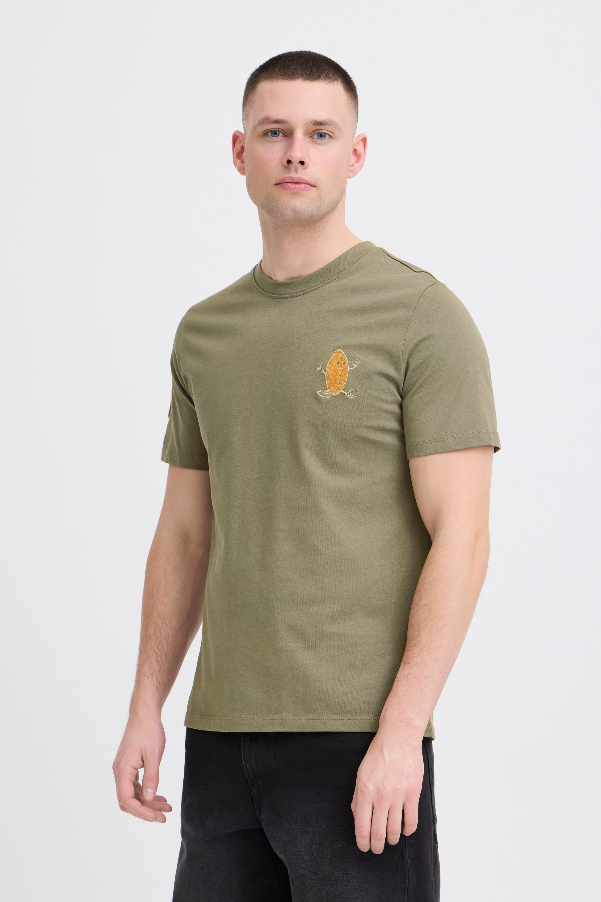 Bhsun Island Emb Tee (Dusty Oliv)