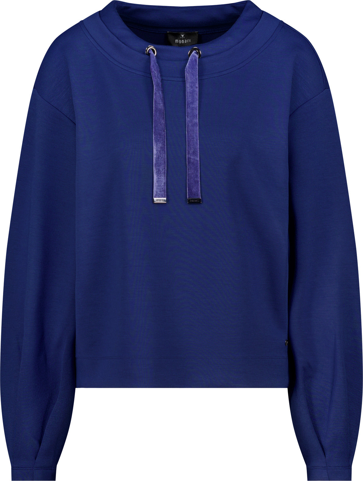 Sweatshirt mit samtigen Bindeband (Classic Navy)