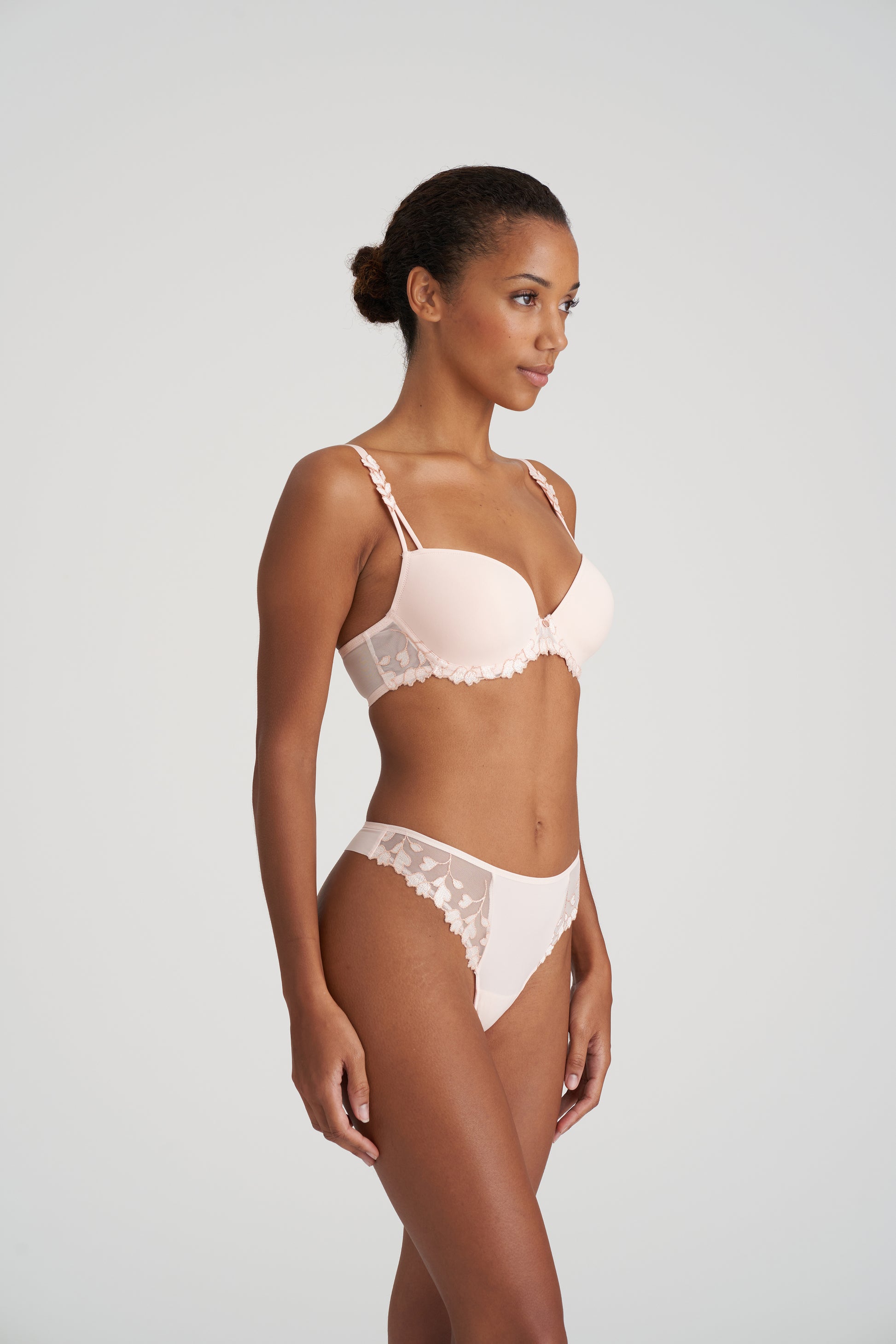 LEDA Glossy Pink Unterlegter BH tiefdekoll. (Glp)