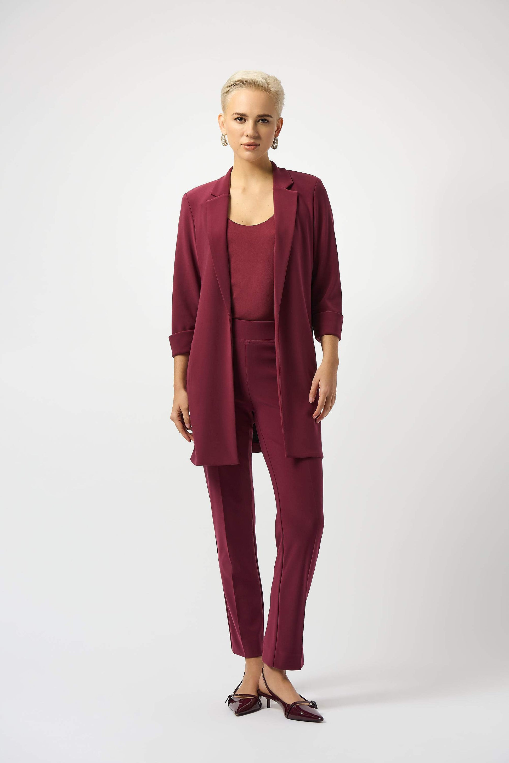 Langer Jerseyblazer (Merlot)
