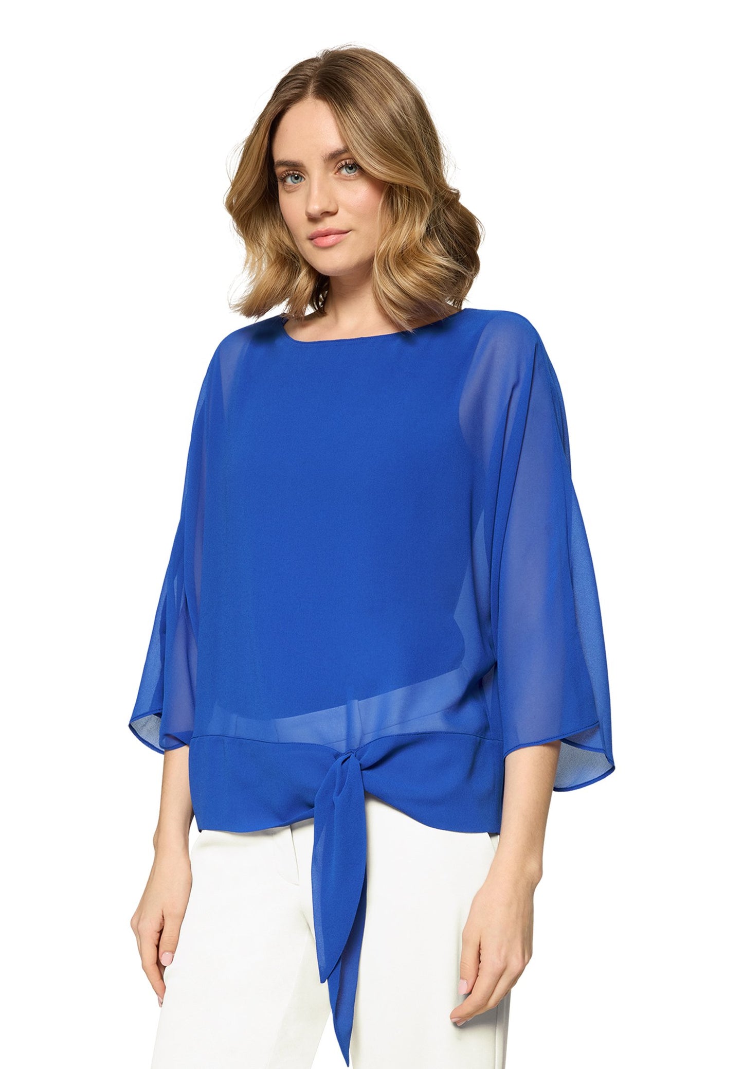 Chiffonbluse (Adria Blue)