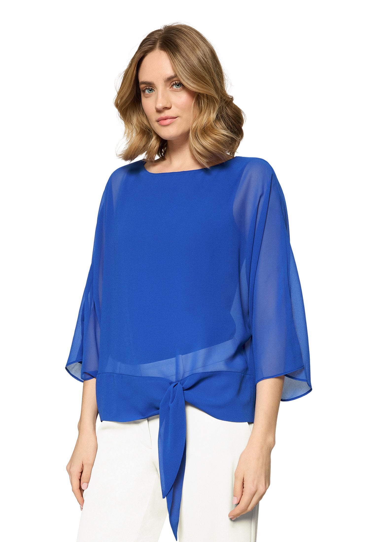 Chiffonbluse (Adria Blue)