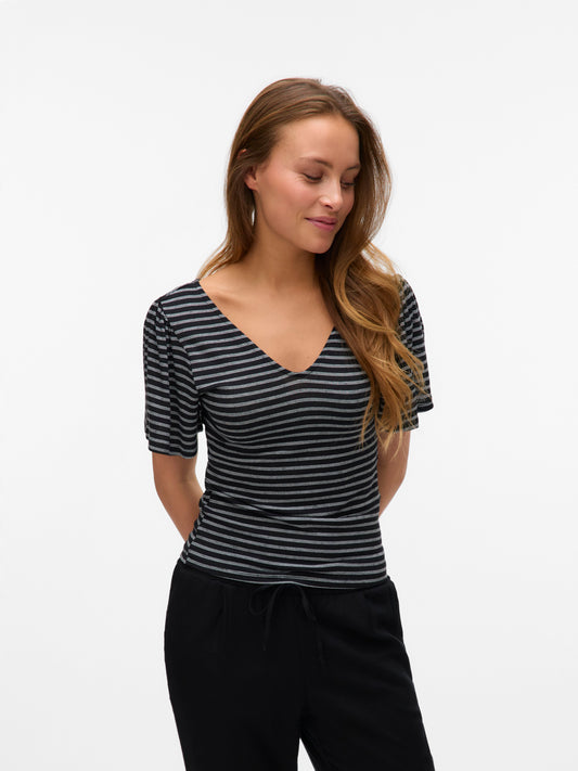 Vmgina 2/4 Short Top Jrs Noos (Black/snow)
