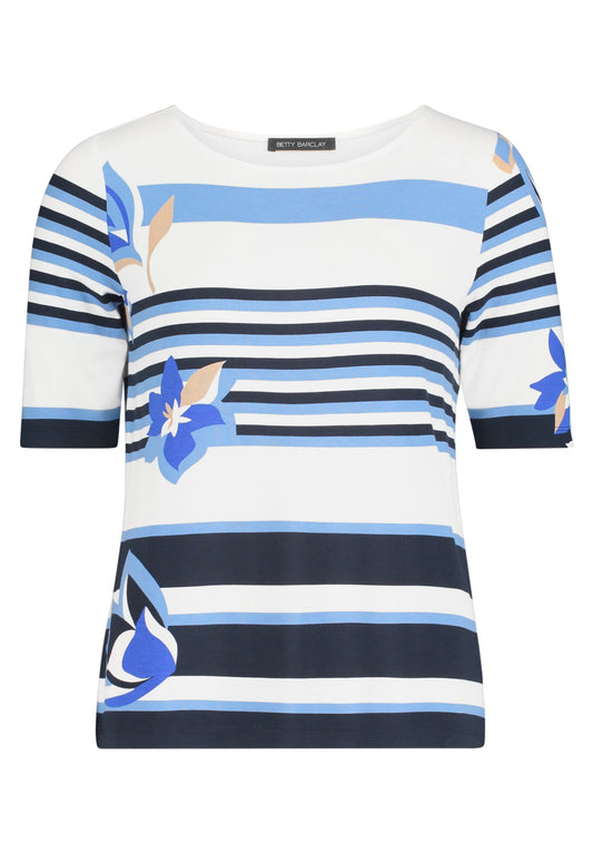 Basic Shirt (Blue/cream)