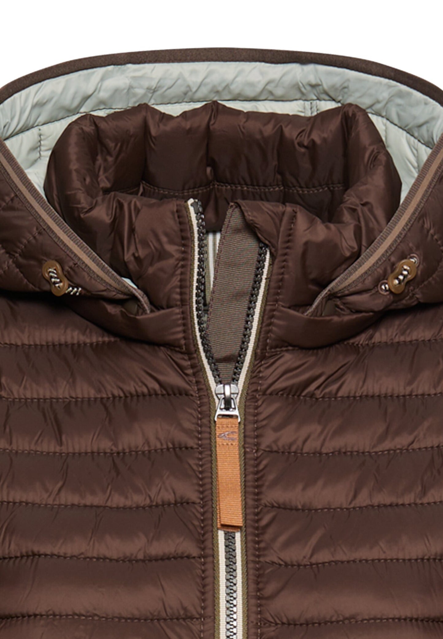 Winddichte Jacke mit seitlichem Strick-Einsatz (Brown)