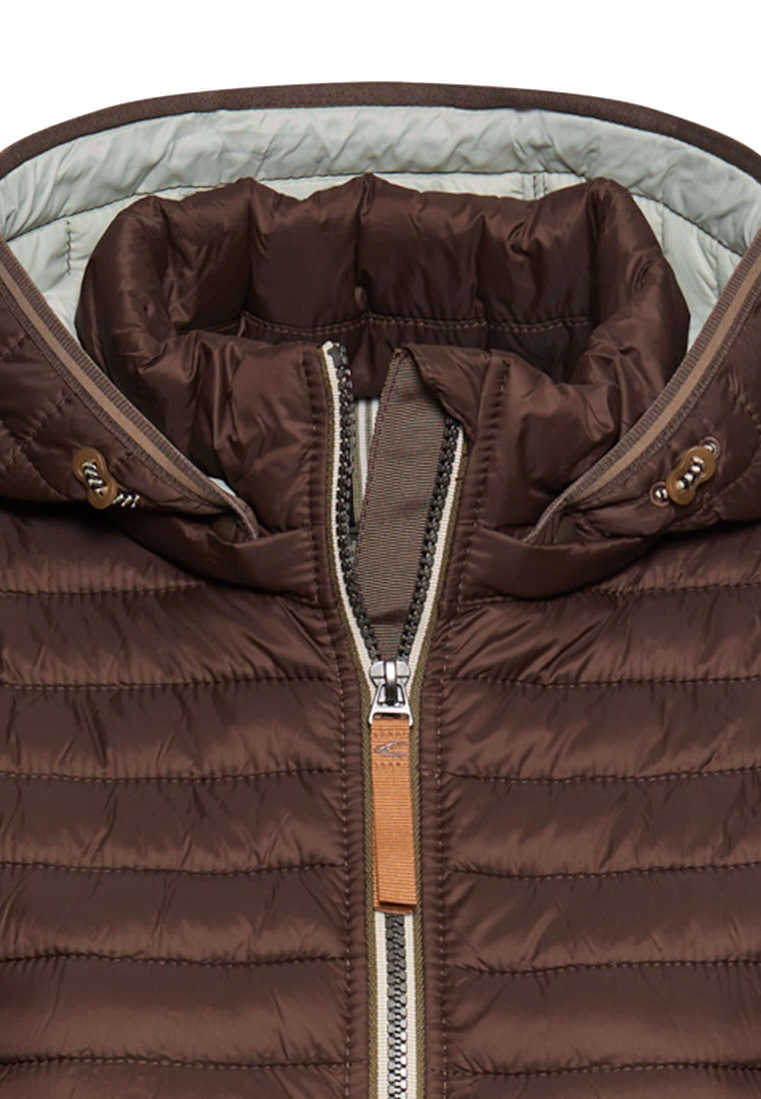 Winddichte Jacke mit seitlichem Strick-Einsatz (Brown)