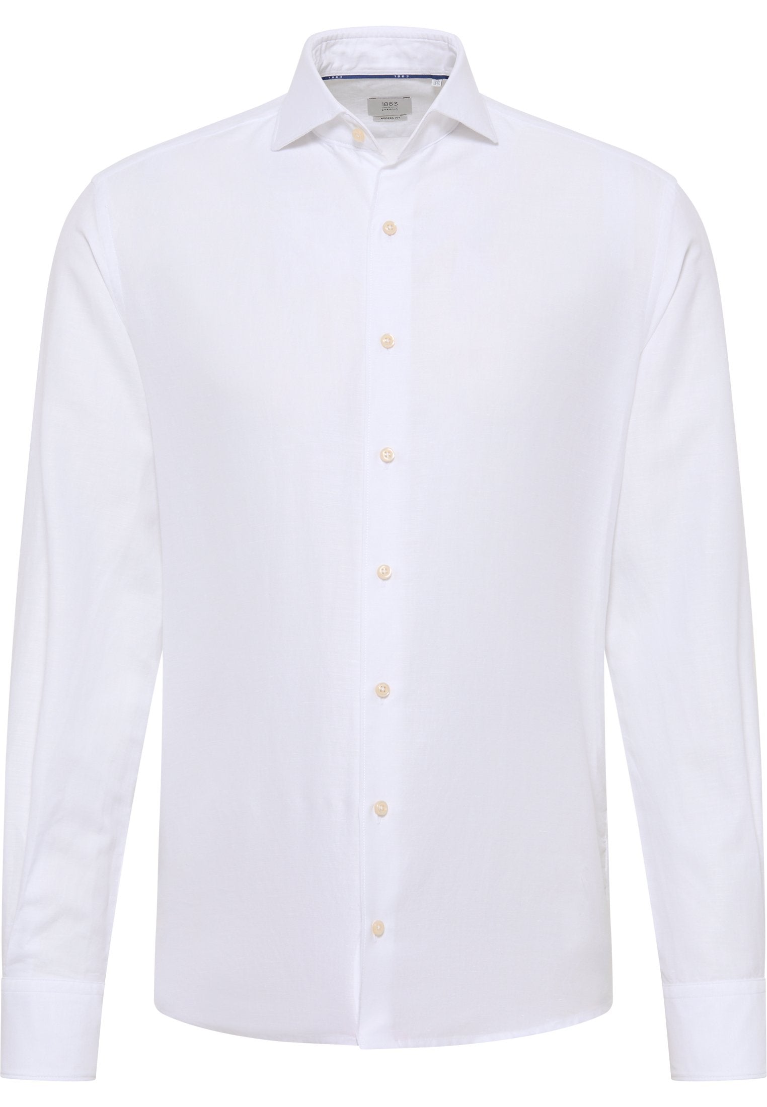 Linen Shirt Twill Langarm (Weiss)