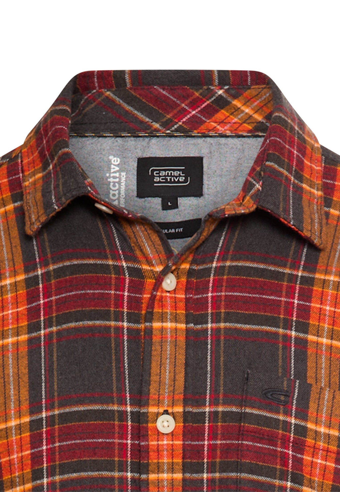 fleXXXactive® Langarmhemd aus leichtem Flanell (Orange)