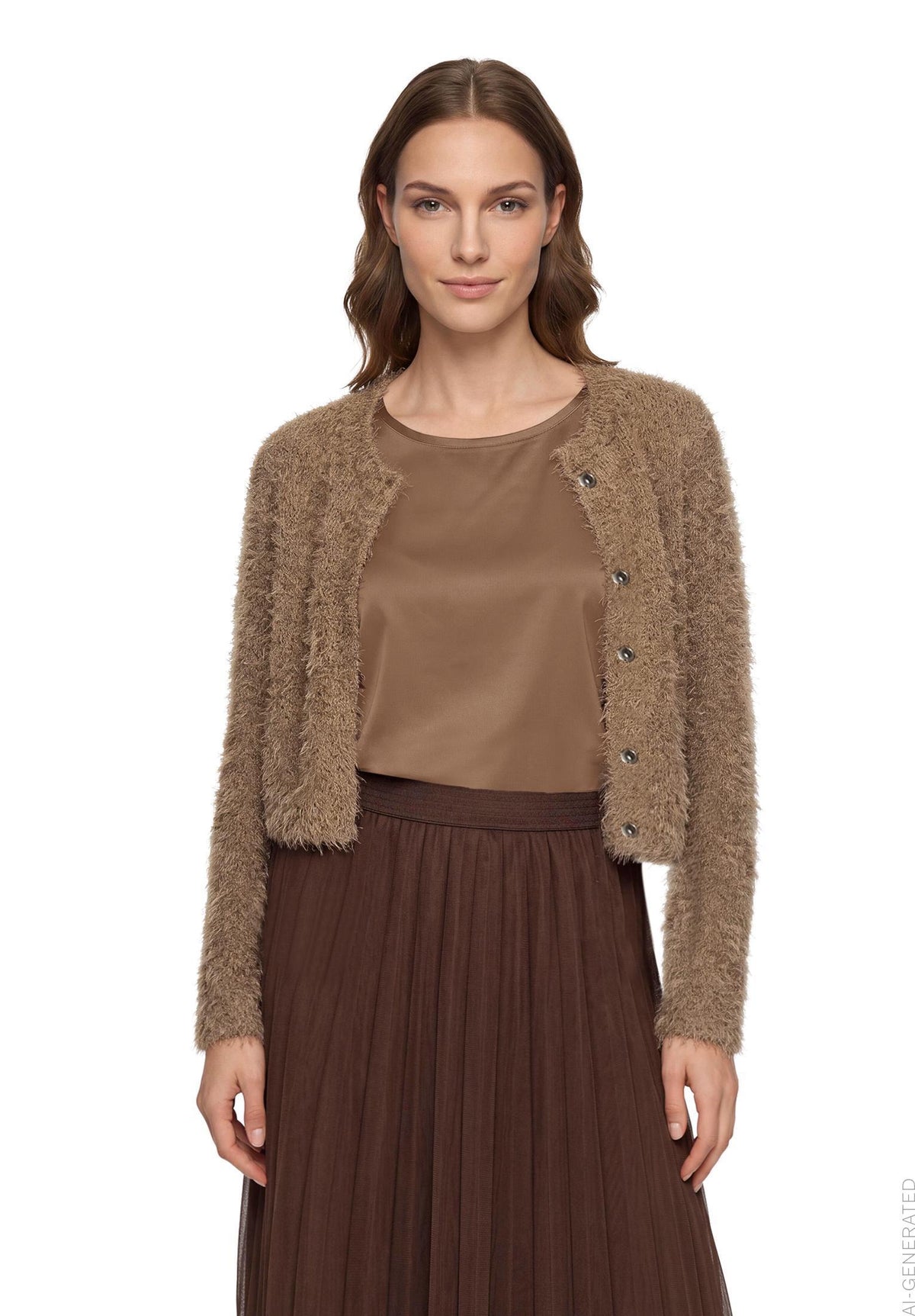 Strick-Cardigan (Light Hazelnut)