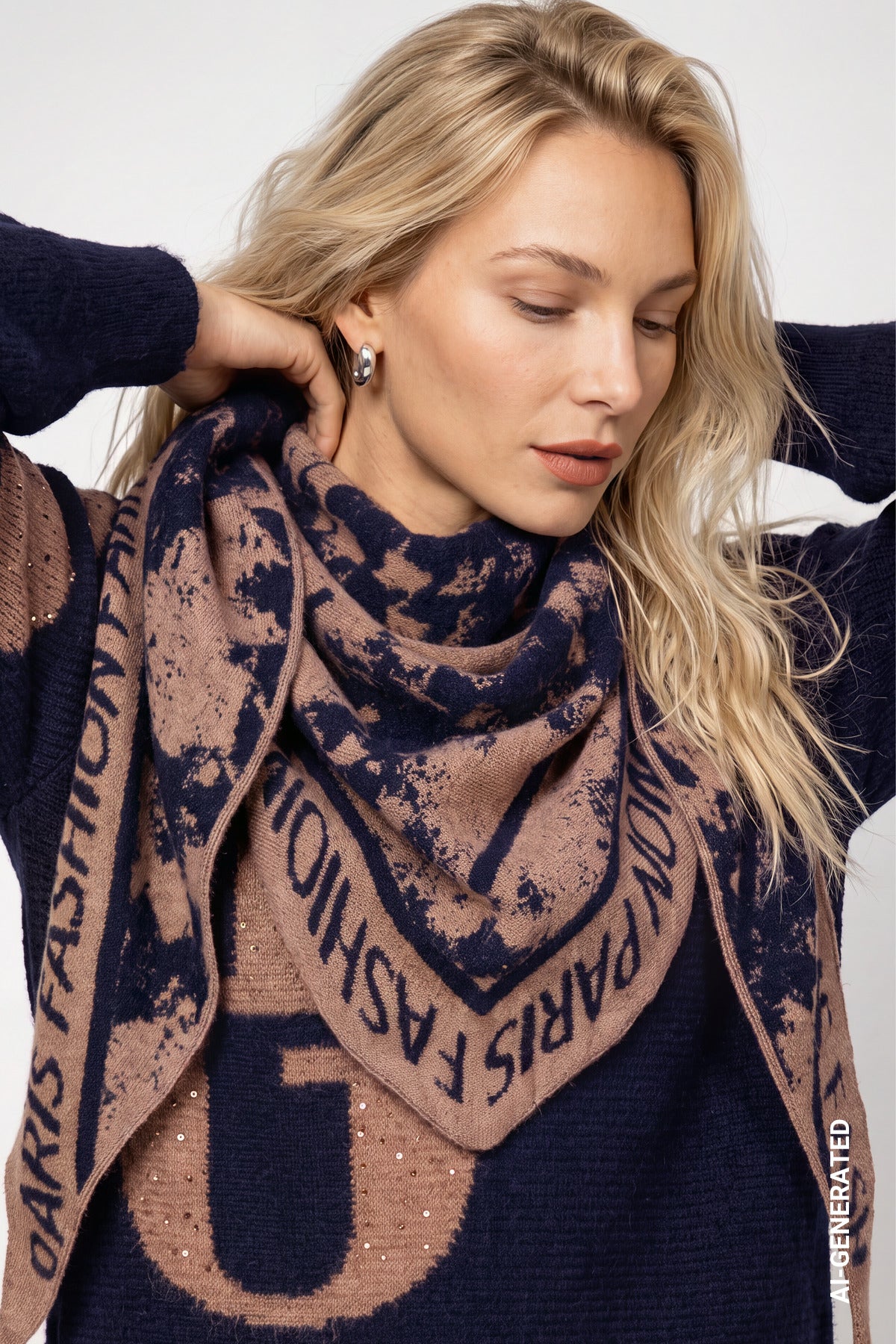 Schal mit Jacquard-Muster (Tiramisu Gemuste)