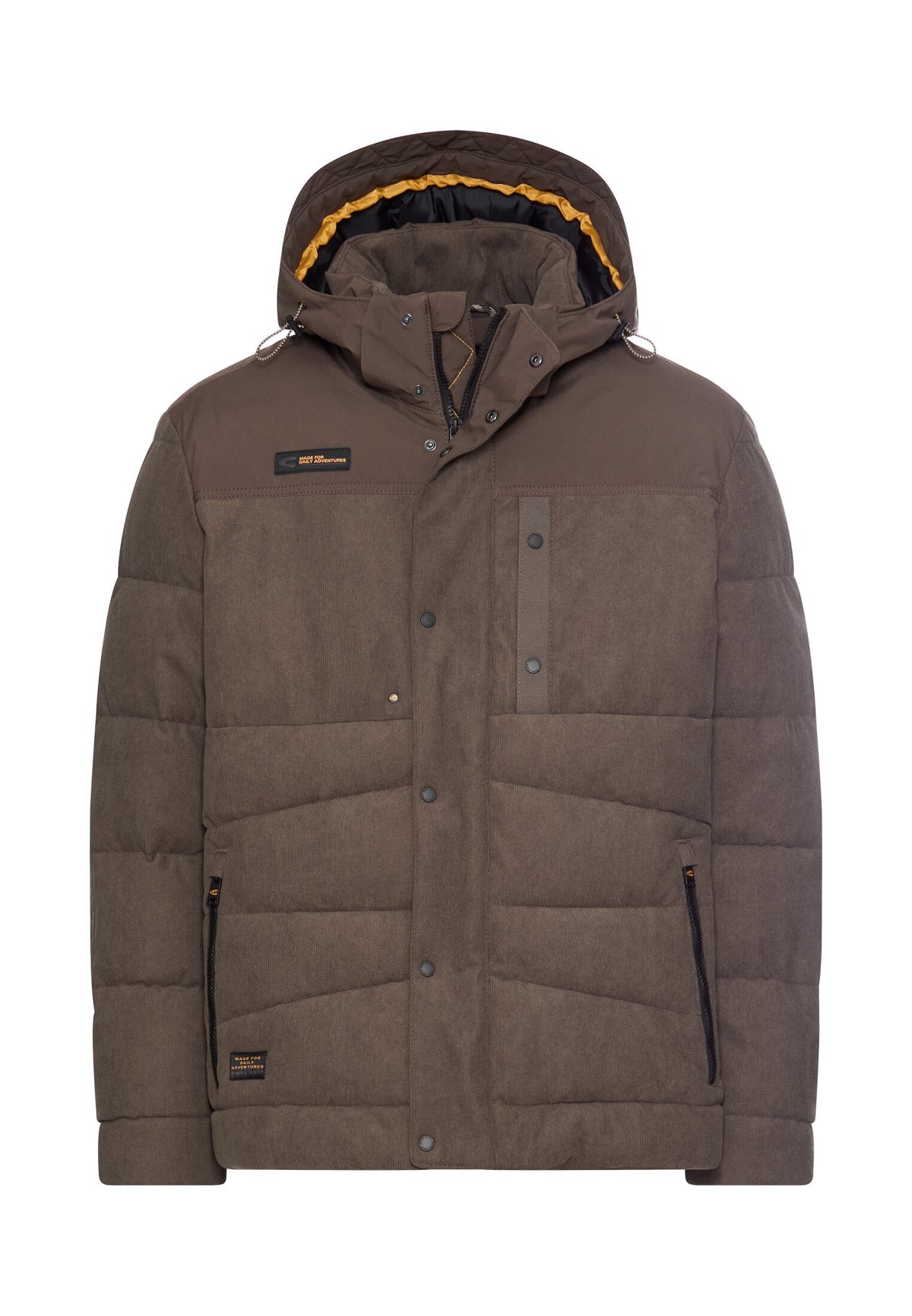 Cordjacke mit abnehmbarer Kapuze (Dark Choclate)