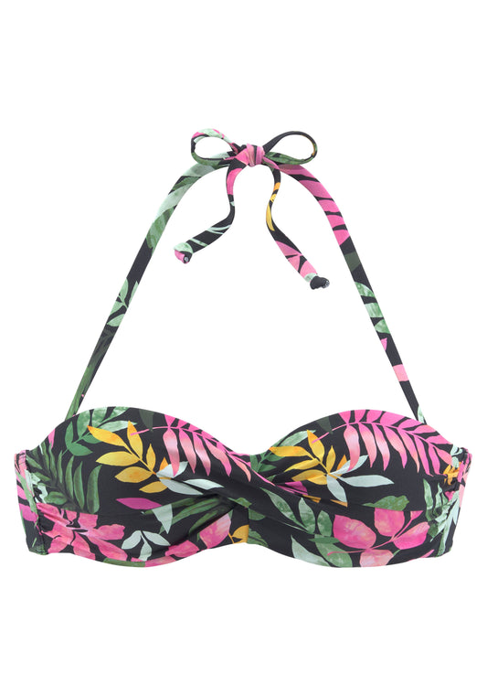 VIVANCE Bügel-Bandeau-Top (Black-print)