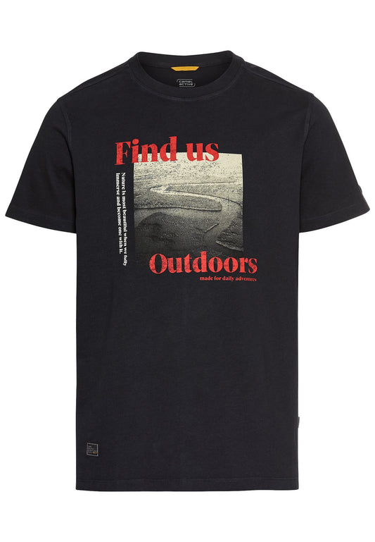 T-Shirt mit Print aus Organic Cotton (Dark Navy)