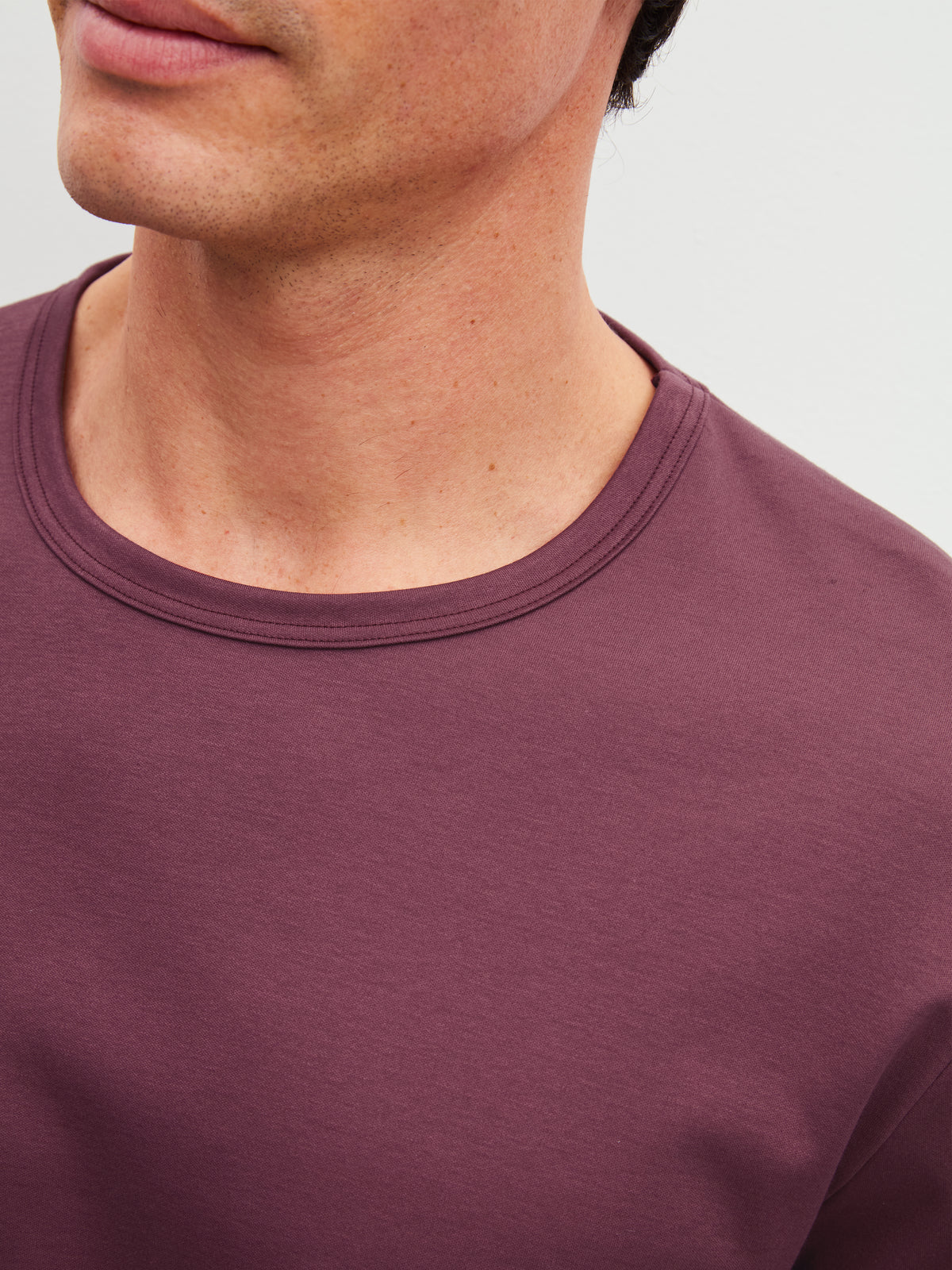 HERREN Pyjama mit Bündchen (Mahogany Red)