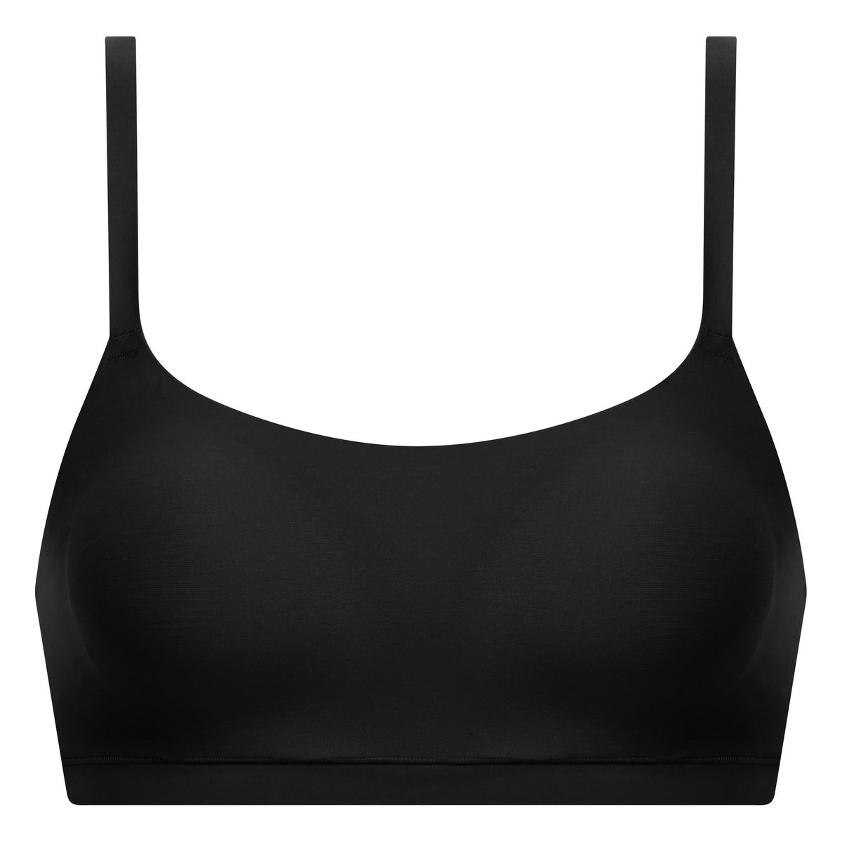 Softstretch Bustier mit Soft Cups (Rundhals) (Schwarz)