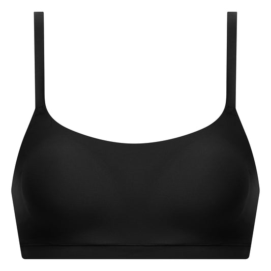 Softstretch Bustier mit Soft Cups (Rundhals) (Schwarz)