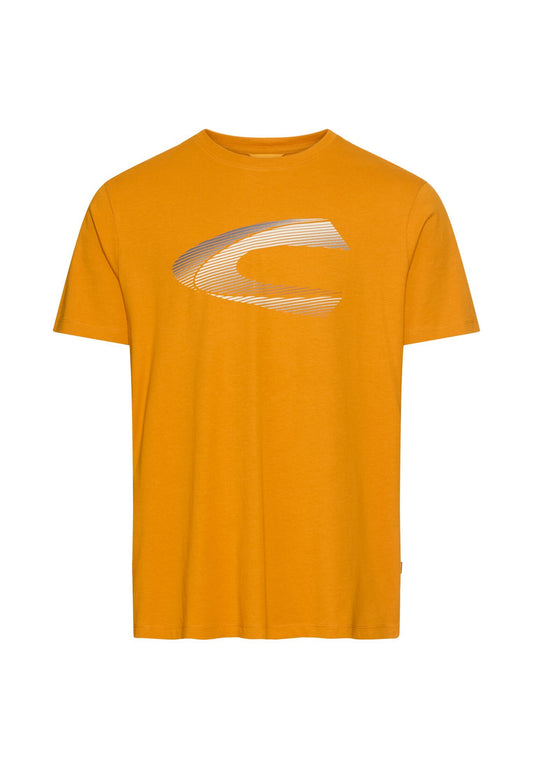T-Shirt mit Print aus nachhaltigem Organic Cotton (Burned Yellow)