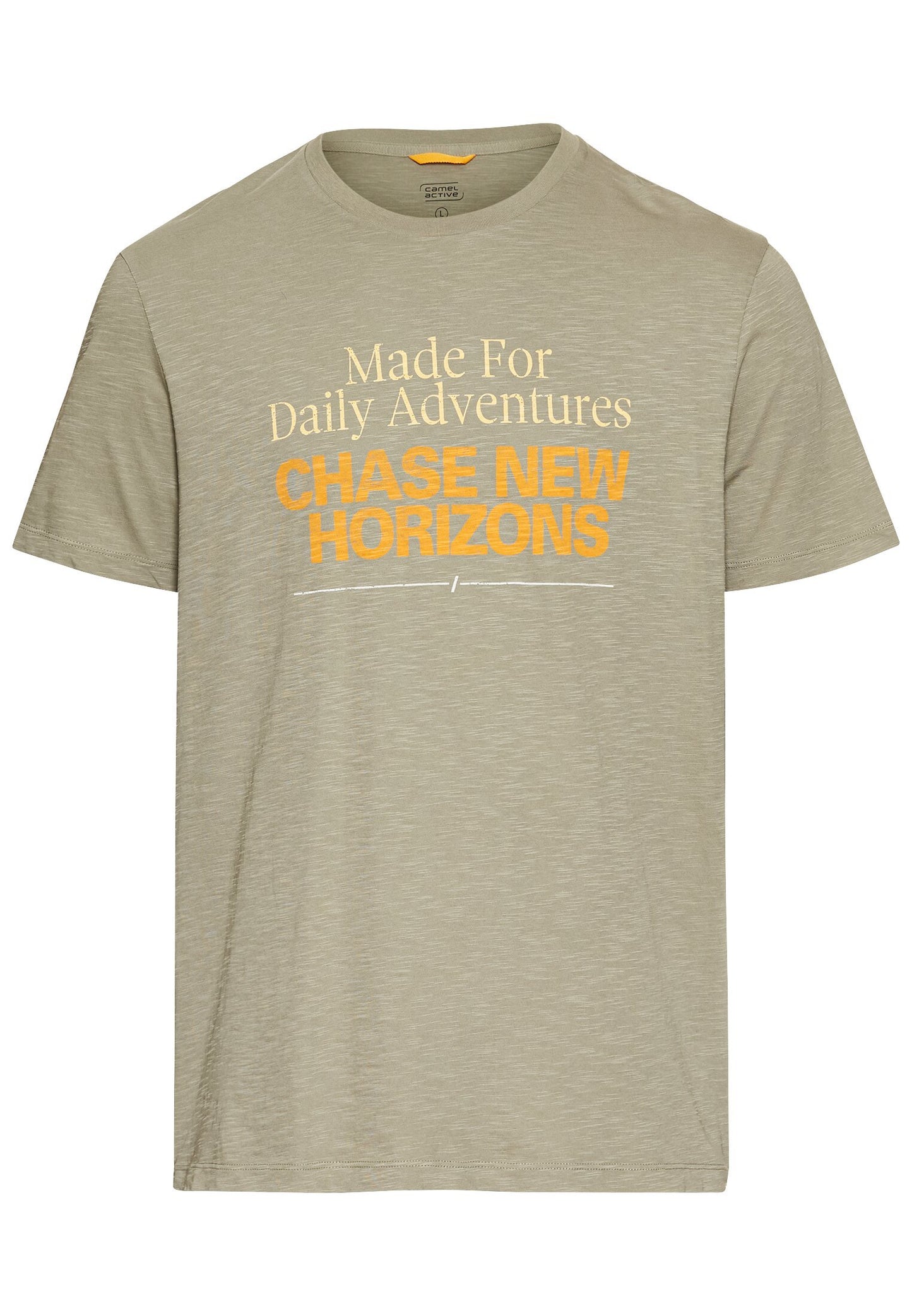 T-Shirt mit Print aus Organic Cotton (Khaki)