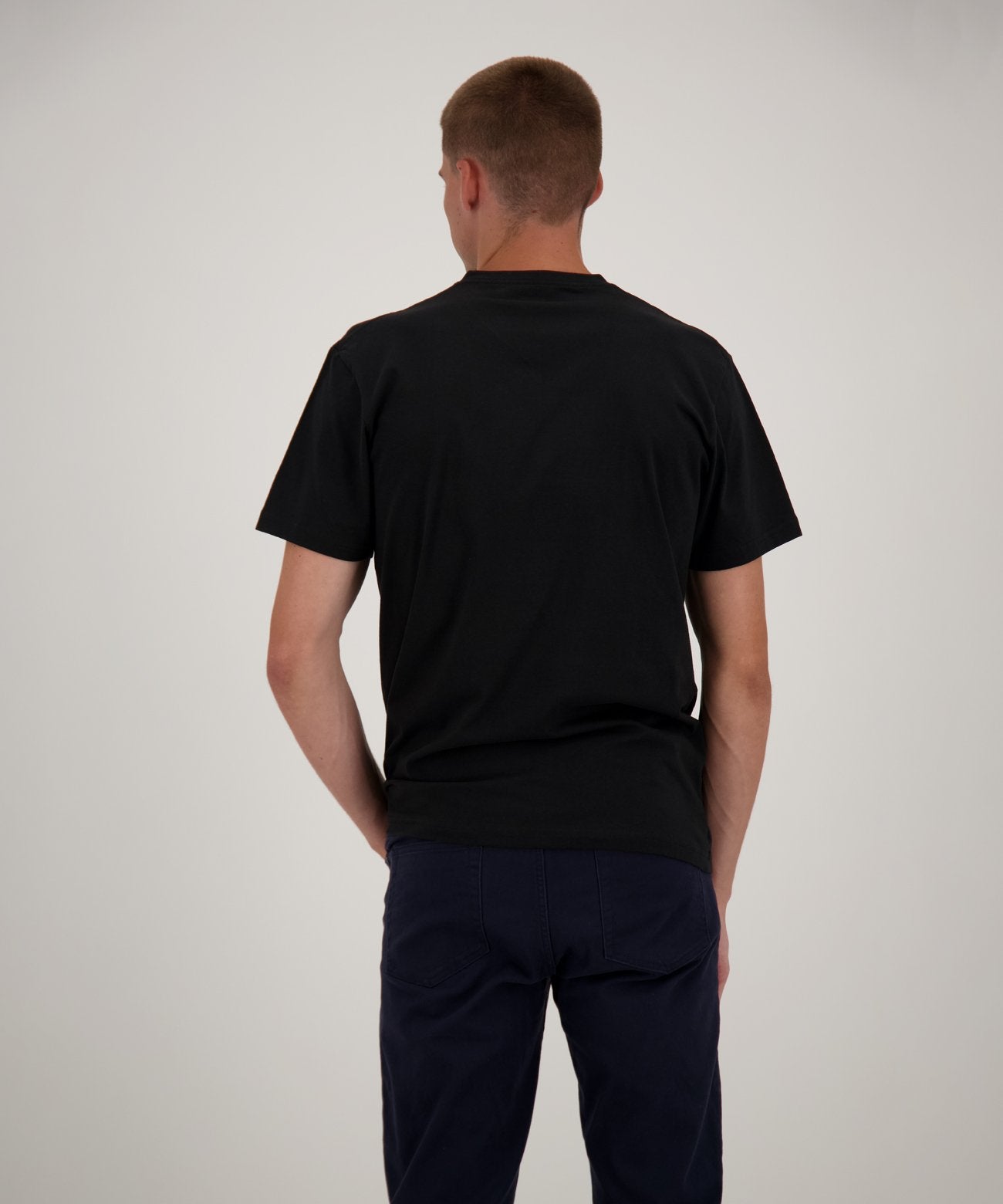 RAGMAN Doppelpack - 2 T-Shirts mit V-Ausschnitt (Schwarz)