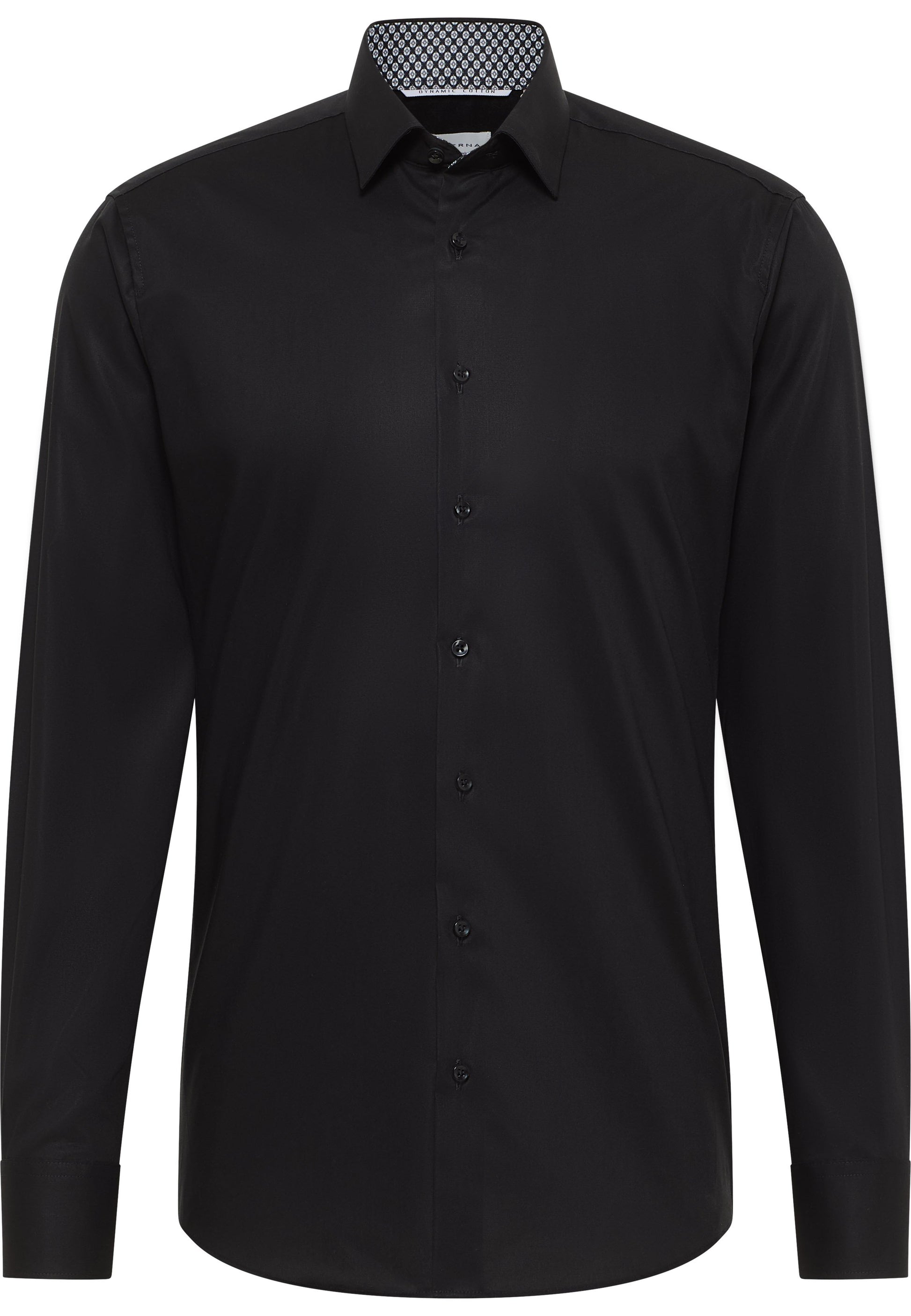 Dynamic Cotton Popeline Langarm (Schwarz)