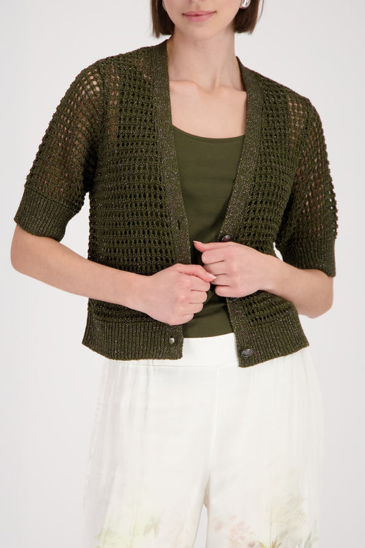 Strickjacke (Olive)