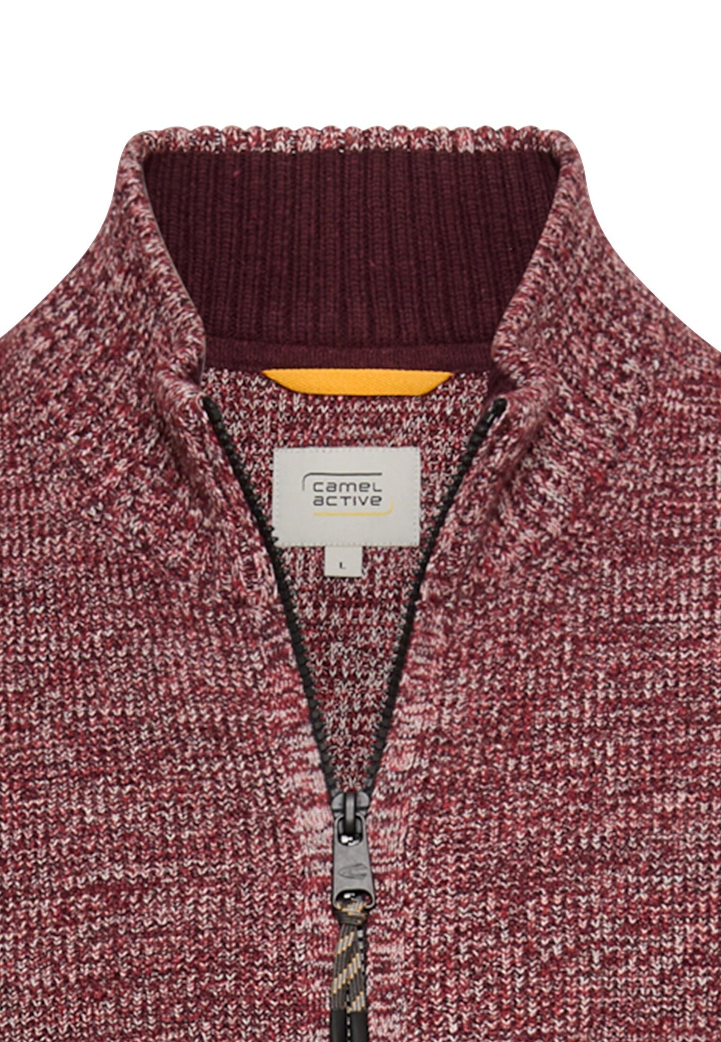 Strickjacke aus einem soften Baumwollmix (Amber Red)
