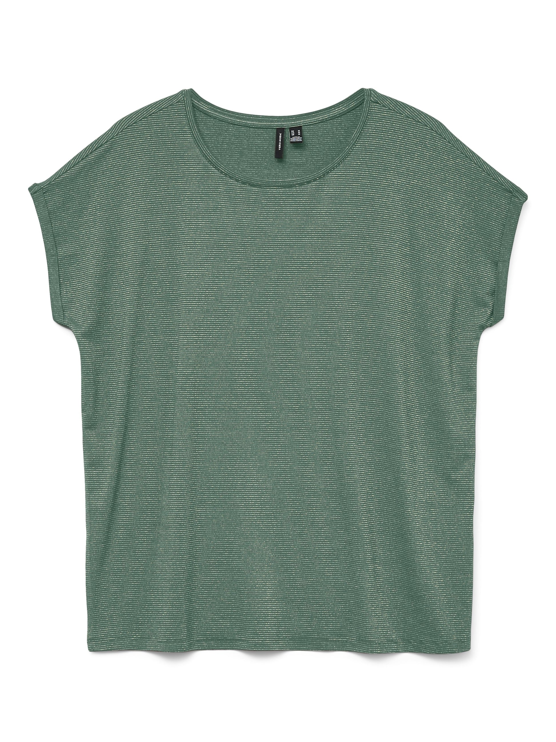 Vmlava Glitter Ss Top Stripe Jrs Noos (Laurel Wre)