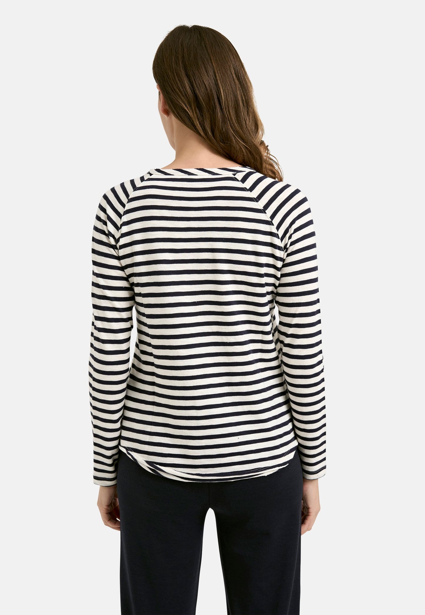 Basic sweat raglan striped (Marine)