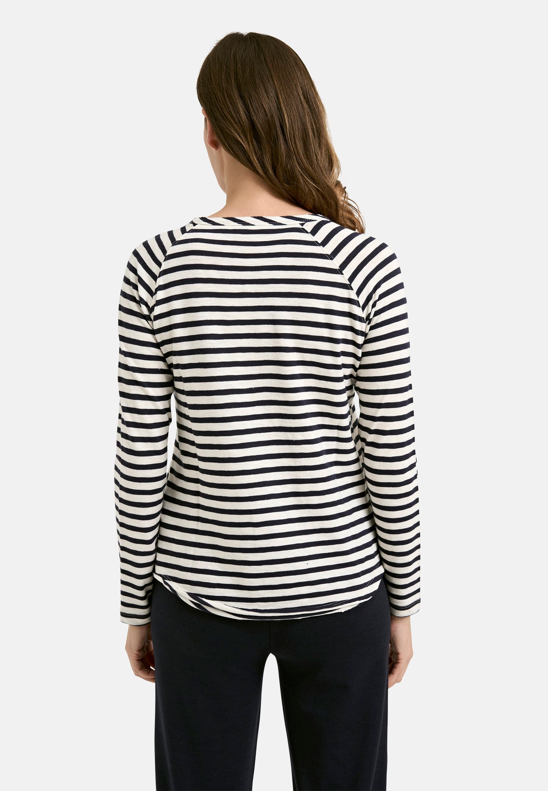 Basic sweat raglan striped (Marine)