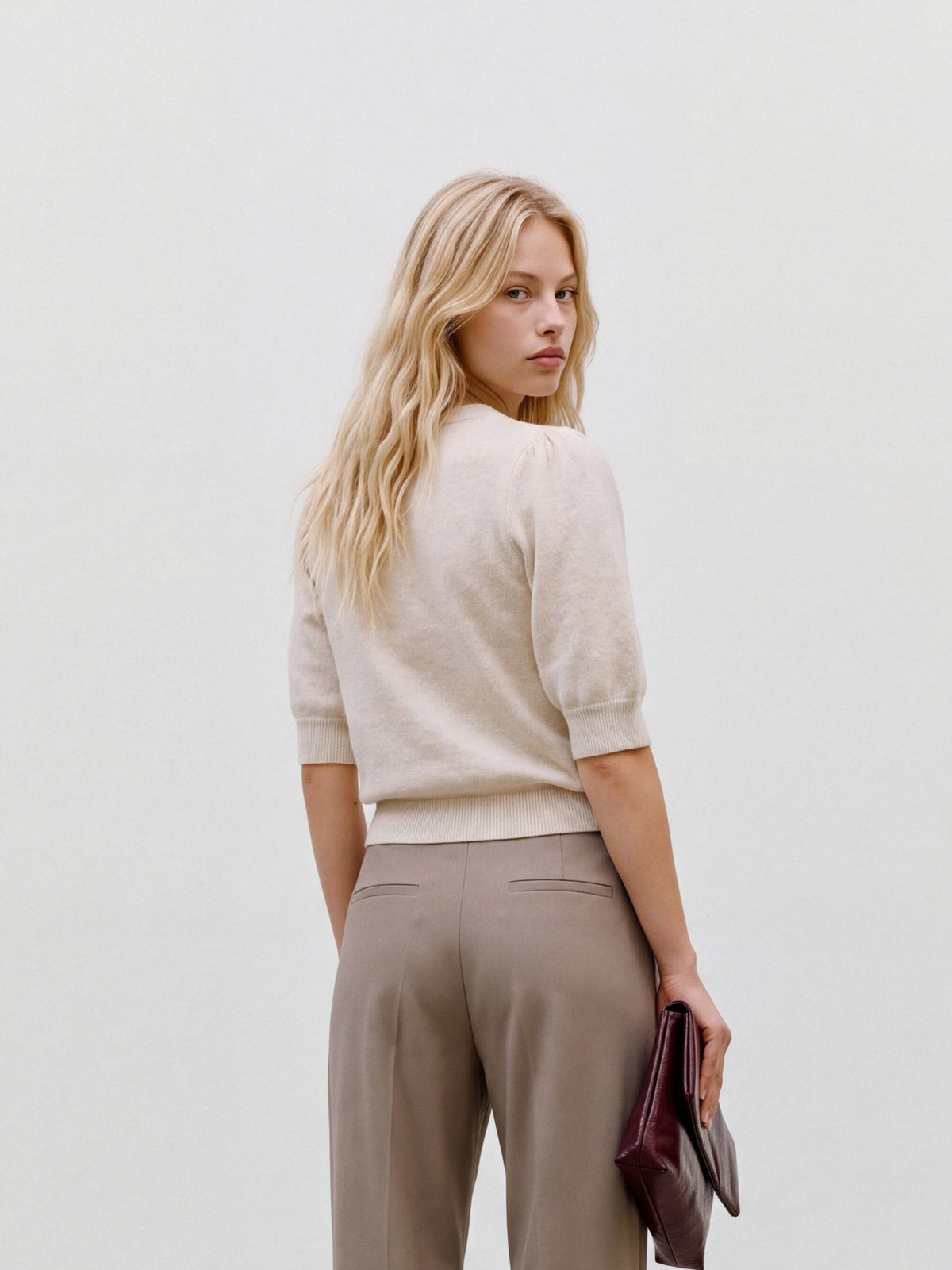 Vmdoffy 2/4 O-neck Pullover Ga Noos (Birch/mela)