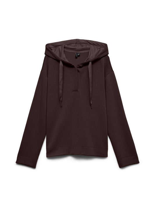 Vmhali Ls Button Hoodie Jrs (Chocolate Tor)