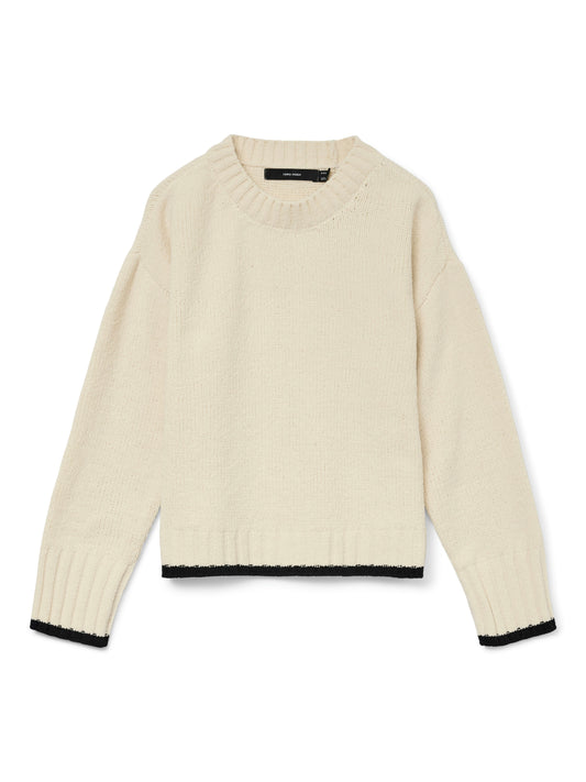 Vmshadow Ls O-neck Pullover Boo (Birch/w. B)
